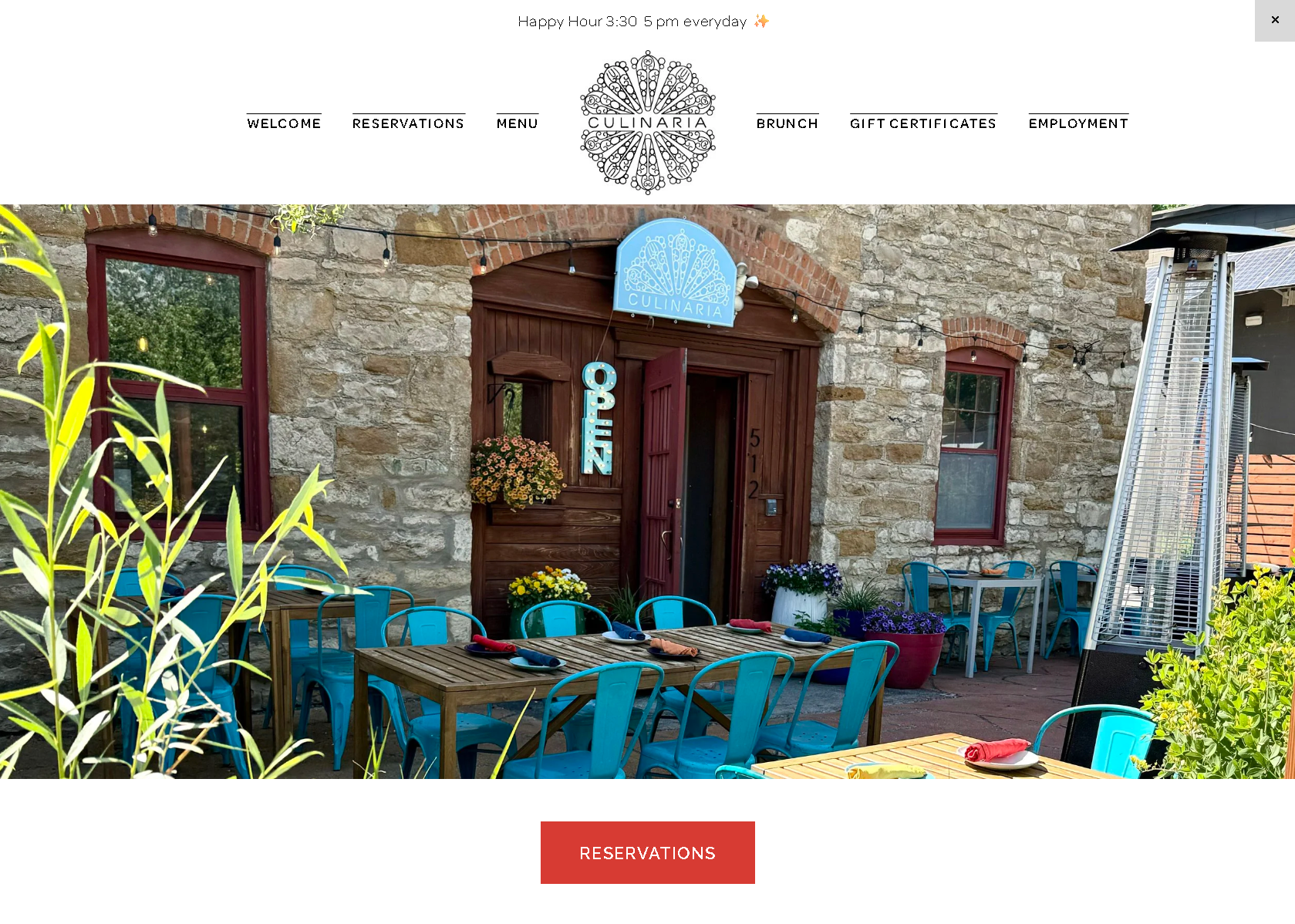 Culinaria Food & Wine website screenshot